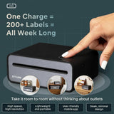 Zeturn 4x6 Thermal Shipping Label Printer - Wireless Bluetooth, Rechargeable Battery, No Ink Needed - for iPhone, Android, Home