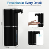 Automatic Liquid Soap Dispenser, 9 Adjustable Levels, 380ml/12.8oz, Auto Touchless Hand Soap or Dish Soap Dispenser,USB Rechargeable Dispenser, Black