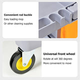 Janitorial Trolley, Heavy Duty Housekeeping Cart with Wheels, Multifunctional Organizer for Commercial Cleaning in Schools, Hotels, Restaurants, and Malls