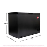 Frigidaire Chest Deep Freezer, 10 Cu. Ft. Capacity, Granita Rugged Design-Adjustable Thermostat-Removable Vinyl Coated Wire Basket-Easy Defrost Drain
