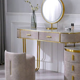 Minimalist Makeup Desk Lamp For Dresser, Integrated LED Dressing Table Lights For Bedroom, Stylish Storage Cabinet With Soft Fur Stool