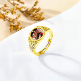 Oseew 2027 Senior Graduation Ring for Women High School Class (Yellow Gold)