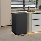 Techomey 3.2 Cu.Ft Mini Fridge for Bedroom, Small Refrigerator with Single Door & 7 Level Adjustable Thermostat, Mini Fridge for Office, Dorm, Apartment, Black