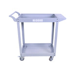 HIGOOD Heavy Duty Service Utility Cart,2 Shelf Steel, 800-Pound Capacity, 35.6 x 18.1x38-Inch Gray