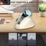 IDJXNXYDH Ergonomic Vertical Wireless Mouse Bluetooth & 2.4G USB Receiver Silent Vertical Mouse with LED Indicator Screen Multifunctional Turntable for Office Work