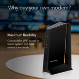 NETGEAR Nighthawk DOCSIS 3.1 Mid/High-Split Modem (CM3000-1AZNAS) – Approved for Today's Fastest Speeds - Works with All Providers, Incl. Xfinity, Spectrum, Cox - Plans up to 2.5Gbps