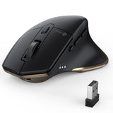 iClever Wireless Mouse with Bluetooth or USB Receiver, 5 Adjustable 2400DPI Rechargeable Computer Mice