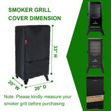 Electric Smoker Cover for Masterbuilt,EAST OAK,Cuisinart 30" Smoker,Waterproof Vertical Smoker Cover Fit Camp Chef 18",  28" Smoker (20"W x 20"D x 33"H)