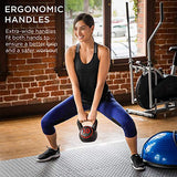 Best Choice Products 3-Piece Kettlebell Set with Storage Rack, HDPE Coated Exercise Fitness Concrete Weights, HIIT Workout 5lb, 10lb, 15lb