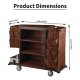 Multifunctional Trolley Commercial Airport Cleaning Service Vehicle Hotel Housekeeping Cart Linen Carrier Tool Cart Service Cart,Style B