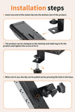 AnnTane Desk Clamp Power Strip USBC, 40W Fast Charging, 10 Ft, Black