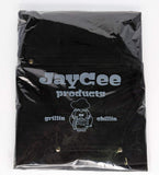 JAYCEE GRILLIN & CHILLIN Perfect Apron for BBQ, Grill, Chef, Hobby and Workshop w/Gray and Black US Flag. 5 Pockets, Cross-Back, Quick-release, 2 Tool Loops. 10 oz. Cotton.. Apron for men and women