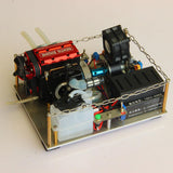 MechPuConToy Model Engine Kit for Adults, SEMTO ST-NF2 L2 DIY Miniature Gasoline Engine Model with 12V DC Generator, Stabilized Charging Module and Base Ignition Set