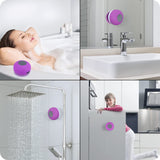 Annlend Bluetooth Shower Speaker Waterproof Wireless Mini Small Cute Portable Water Resistant Bathroom Speaker Suction Cup, Handsfree Speakerphone with Built-in Mic,4hrs of Playtime - Purple