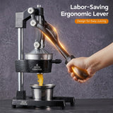 Cast Iron Juicer, Easy to Clean Heavy-Duty Manual Citrus Juicer, Manual Citrus Hand Press with a Stainless Steel Cup, Pomegranate, Orange Lemon Squeezer for Home Kitchens & Restaurants