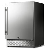 Tylza Outdoor Beverage Refrigerator 24 Inch, Stainless Steel Under Counter Beverage Cooler, 190 Cans Beer Fridge Built-in