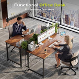 PRAISUN 55 Inch Computer Desk, Home Office Desk with Spacious Desktop