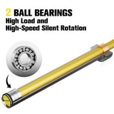 RitFit Elite 7ft Olympic Barbell, Robust 45lb Barbell for Weightlifting and Powerlifting, Superior Olympic Bar with Exceptional 500lbs Load Capacity, Weight Bar for 2” Standard Plates Sliver/Yellow