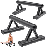 SELEWAERE Metal Parallettes Floor Workout Push Up Handles Non-Slip Pushup Bars Handstand Bars for Calisthenic Fitness Sturdy Steel Tubing Structure with Matte Paint Finish, Load up to 600 lbs SELEWARE
