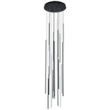 BESTWEST 138" Modern LED Chandelier, Clustered Led Pendant Light, 20-Lights Dimmable High Ceiling Large Hanging Lighting Fixture for Loft Villa Living Room Stairs Foyer (Black-110W-20 Lights)