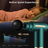 Lancai Massage Gun for Body, Percussion Deep Tissue Massage Gun with LCD Screen and 4 Massage Heads, Fascia Gun to Relieve Muscle Pain (Green)