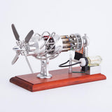 MechPuConToy Stirling Engine Model, 16 Cylinder Stirling Engine Model Swash Plate Glass Hot Cylinder Engine Model Kit