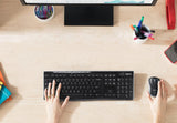 Logitech MK270 Wireless Keyboard & Mouse Combo Active Lifestyle Travel Home Office Modern Bundle with Micro Glow in The Dark Portable Wireless Bluetooth Speaker, Gel Wrist Pad & Gel Mouse Pad