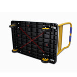 Platform Truck Cart Folding Platform Truck Plastic Panel and Metal Handle Moving Push Cart for Warehouse