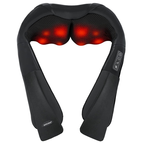 Neck and Back Massager with Heat, Electric Shoulder Massager, Car Neck Massager Pillow for Neck, Back, Shoulder, Foot, Leg, Muscle Pain Relief, Gifts for Men/Women BOFEUNNG