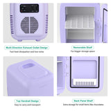 CROWNFUL Mini Fridge, 4 Liter/6 Can Portable Cooler and Warmer Personal Refrigerator for Skin Care, Cosmetics, Beverage, Food,Great for Bedroom, Office, Car, Dorm(Purple)