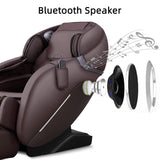 Track Massage Chair Recliner, Full Body Massage Chair with Zero Gravity, Bluetooth Speaker, Airbags iRest