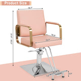 Winado Salon Chair Styling Barber Chair, Beauty Salon Spa Equipment with Heavy Duty Hydraulic Pump, Adjustable Height & 360° Swivel for Barber Shop Hair Stylist, Max Load 330 lbs(Pink)