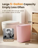 Cesun 5 Gallon Automatic Bathroom Trash Can with Lid, Pink, Touchless