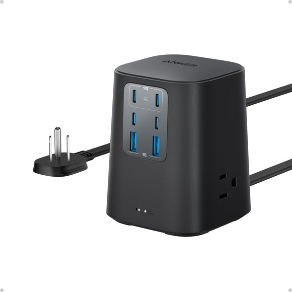 Anker Charging Station (100W), 9-in-1 USB C Power Strip with 300J Surge Protection, for iPhone 15 and MacBook Anker