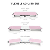 OPNICE Desk Organizers and Accessories, Dual Monitor Stand Riser with Drawer and 2 Pen Holders, Desk Shelf Printer Stand for Office Workspace Organizers, Desktop Organization (Pink-White)