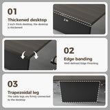 Conference Table for 8-10 People with Built-in Power Box and Cable Management, 2" Thick Rectangular Meeting Table