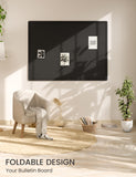 Fluxynara Felt Bulletin Board, 47.2" x 35.4", Black