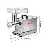 #32 Commercial Meat Grinder, Electric Heavy Duty Meat Grinder Machine Stainless Steel, 1.5 HP 1100W Sausage Stuffer with 4.5mm/10mm Grinding Plates