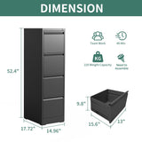 FLIXELIO 4 Drawer File Cabinet with Lock,Metal File Cabinet for Home Office