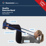 Sammons Preston Resistance Bands for Working Out, Non-Latex Exercise Bands, Resistance Bands for Physical Therapy, Improve Strength & Flexibility, Stretch & Tone Major Muscles, 5pk Sammons Preston