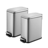 QUALIAZERO 5L / 1.3 Gallon Stainless Steel Step-On Bathroom Trash Can