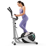 Elliptical Machine, Dripex Magnetic Elliptical Training Machines, Hyper-Quiet Fitness Cardio Elliptical Trainer w/ 6KG Flywheel, 8 Resistance Levels, Heart Rate Sensor, LCD Monitor & Device Holder Dripex