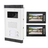 Wireless Video Intercom Entry System, 7 Inch HD CMOS Doorbell Kit with 2 Indoor Extensions, 120° Wide Angle Door Camera, No Separate Power Supply Needed