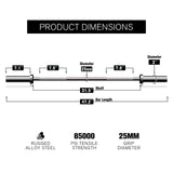 RitFit Barbell Weight Set - 4/6FT Olympic Barbell with Weight Plates (55-115LB Total) - Weightlifting Equipment for Squats, Curls, Deadlifts, Presses, Hip Thrusts 4FT Silver Bar with 35LB Plates