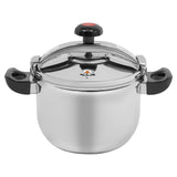 12Qt Stainless Steel High Pressure Cooker, Commercial Cooking Pot - 60Kpa Large Capacity Stewing Pot for Restaurant, Catering, Family Gathering (11L)