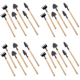 8 Sets Mini Gardening Tools Portable Garden Hand Tools Set Miniature Gardening Rake Trowel and Shovel