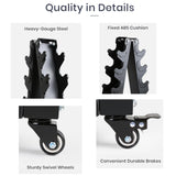 LIONSCOOL Premium Dumbbell Rack Only, with Side Racks for Neoprene/Vinyl Coated Dumbbells Only (Small, 200 LBS) LIONSCOOL