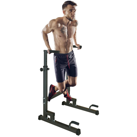 LSKSSNG Dip Station, Heavy Duty Dip Bar Station with Adjustable Height, Multi-Function Parallel Bars for Strength Training Fitness Workout Equipment, Home Gym, Dip Stand Station 500 LBS Capacity LSKSSNG