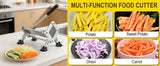JXRLBHkuaj Professional French Fry Cutter, Heavy Duty Stainless Steel Potato Slicer with 1/2" & 3/8" Square Blades, Manual Veggie Cutter for Carrot/Cucumber/Onion, Commercial & Home Use, Silver JXR02