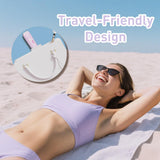 Bikini Trimmer for Women,2-in-1 Electric Razors for Womens with Painless Ceramic Blades,Waterproof Wet & Dry Use,Rechargeable Dual Head Electric Shaver for Pubic Legs Underarm Face Hairs& Body